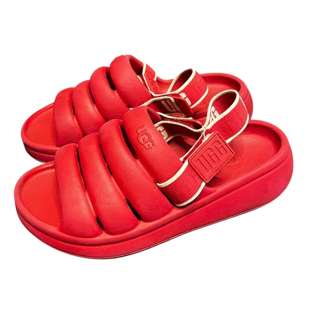 UGG Big‎ Kids Sport Yeah Sandals Samba-Red Size 3K  MARKS K3 Kids Size 3